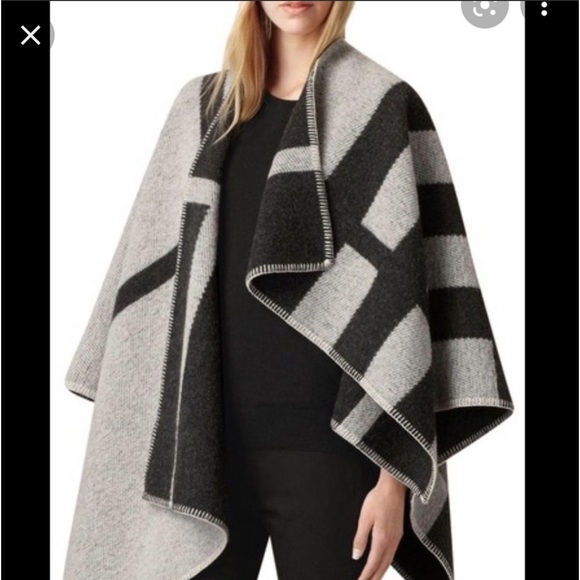 *authentic* NEW Mega check poncho Burberry prorsum collection wool & cashmere - Picture 1 of 12